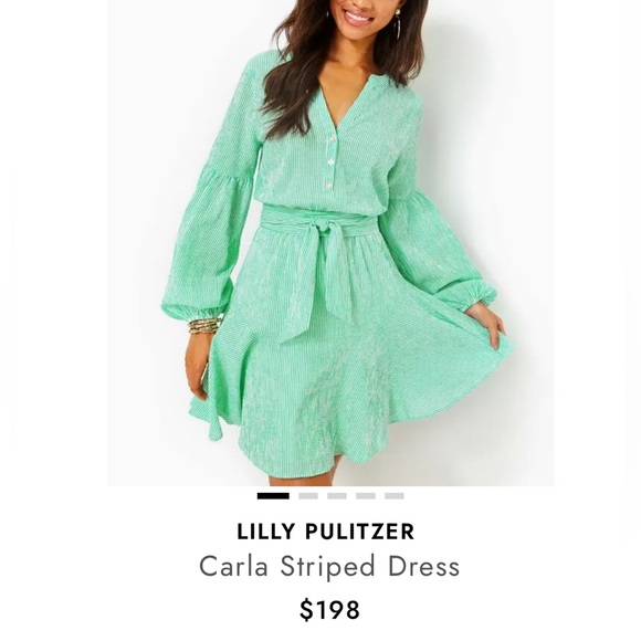 Lilly Pulitzer Dresses & Skirts - Lilly Pulitzer Green Carla Striped Dress